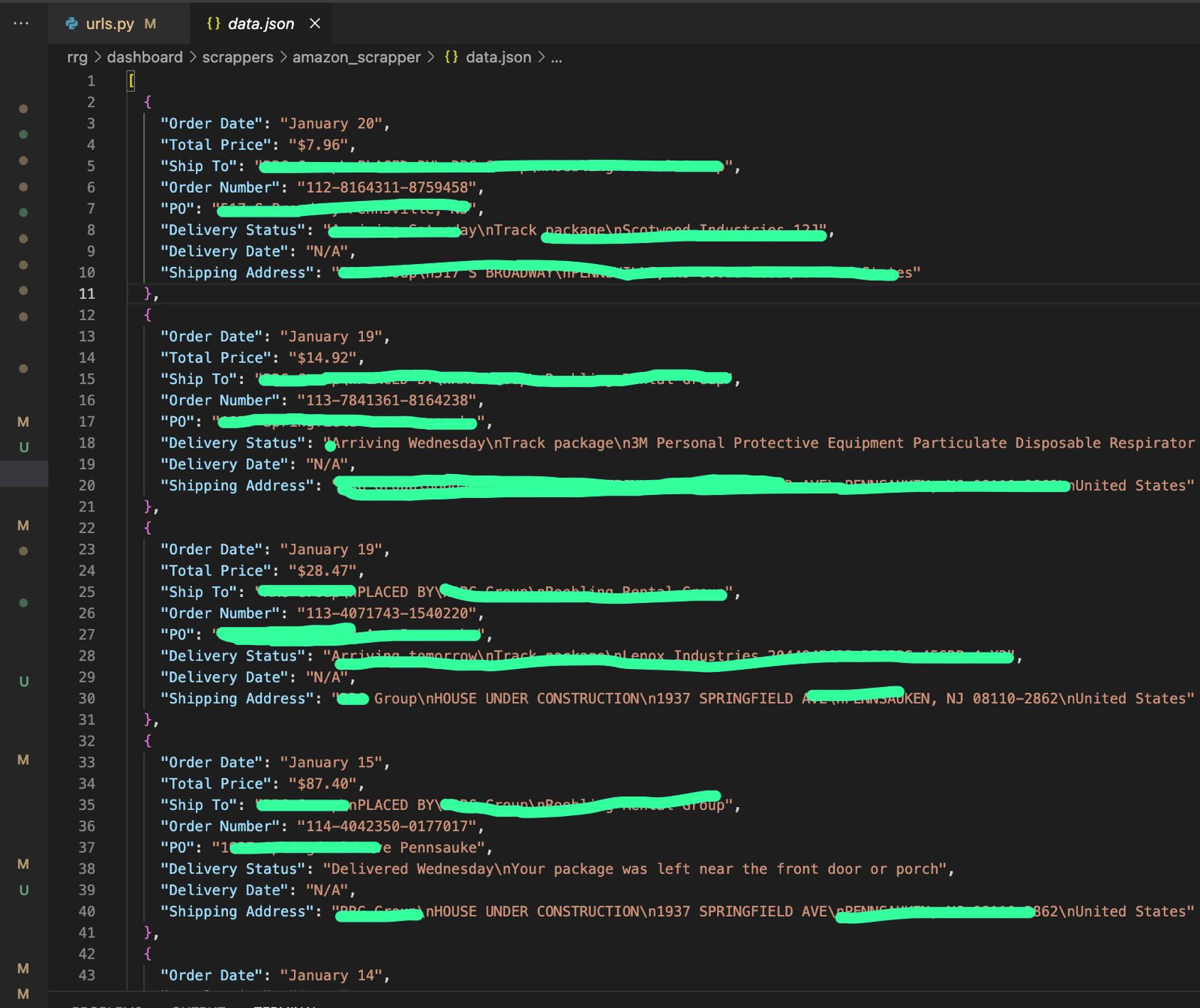 Order Tracking UI